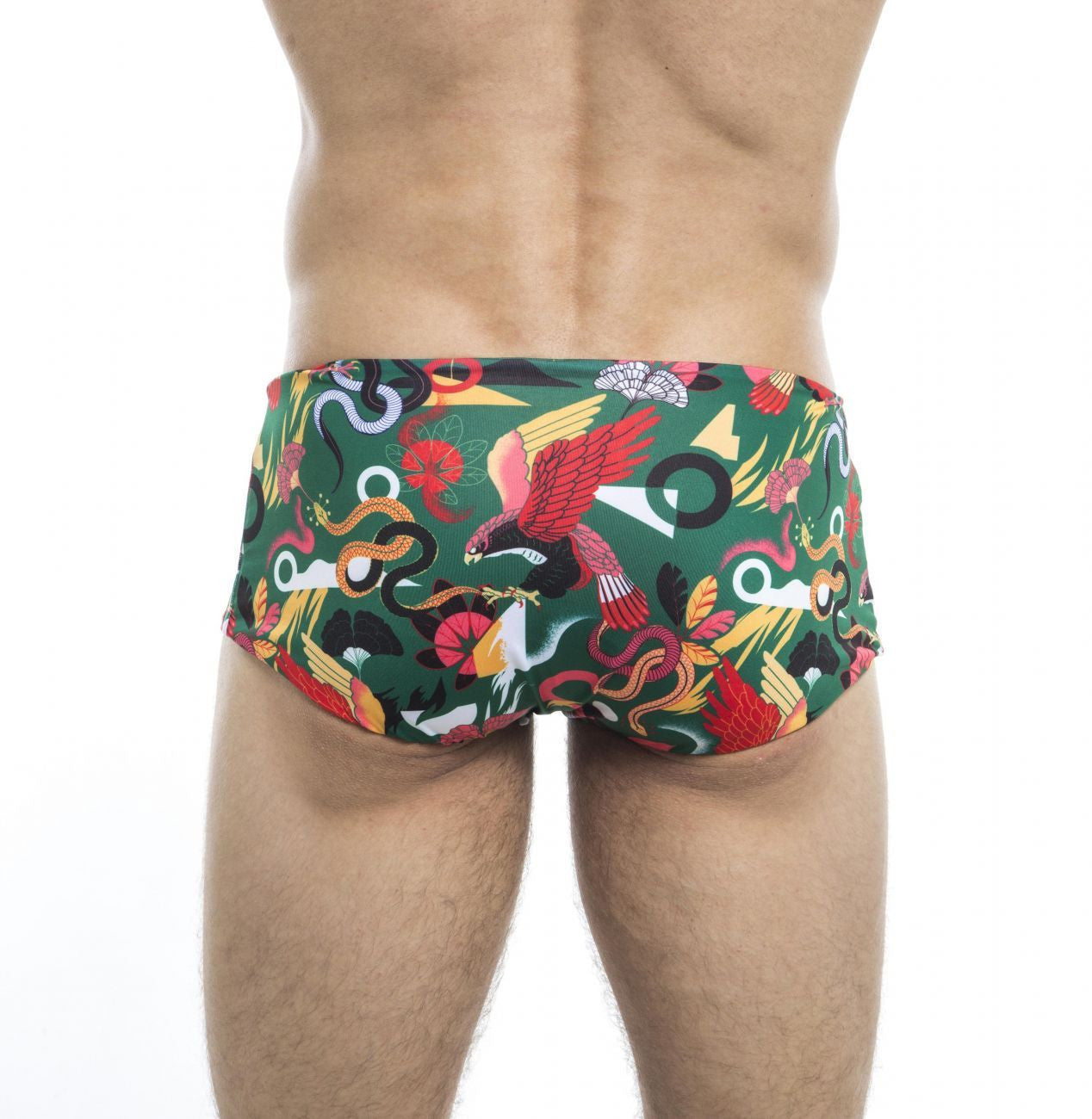 HUNK2 ST20201A Frosche² Reversible Swim Trunks Color Yellow