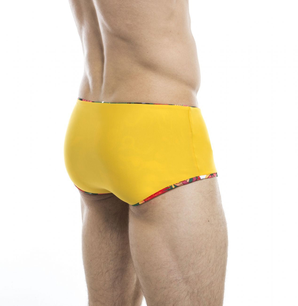 HUNK2 ST20201A Frosche² Reversible Swim Trunks Color Yellow