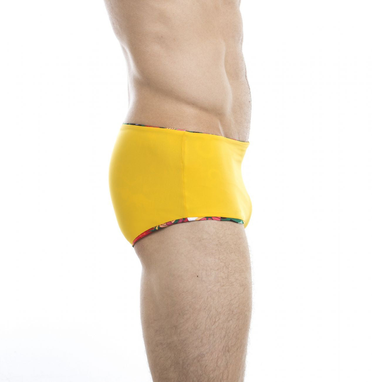 HUNK2 ST20201A Frosche² Reversible Swim Trunks Color Yellow