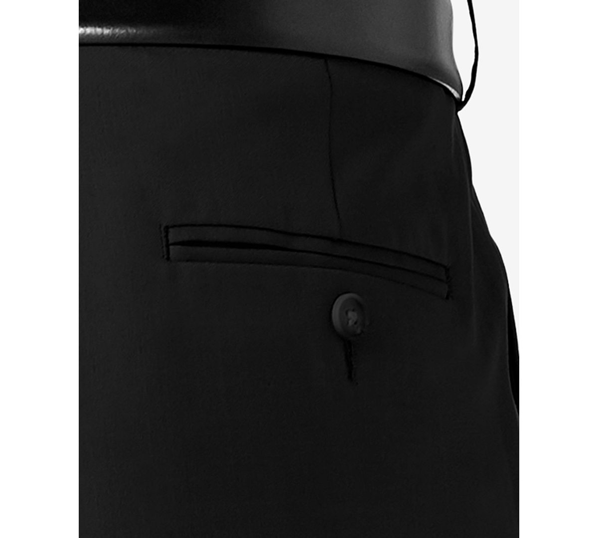 Haggar Big & Tall Premium Comfort Stretch Classic-fit Solid Pleated Dress Pants Black