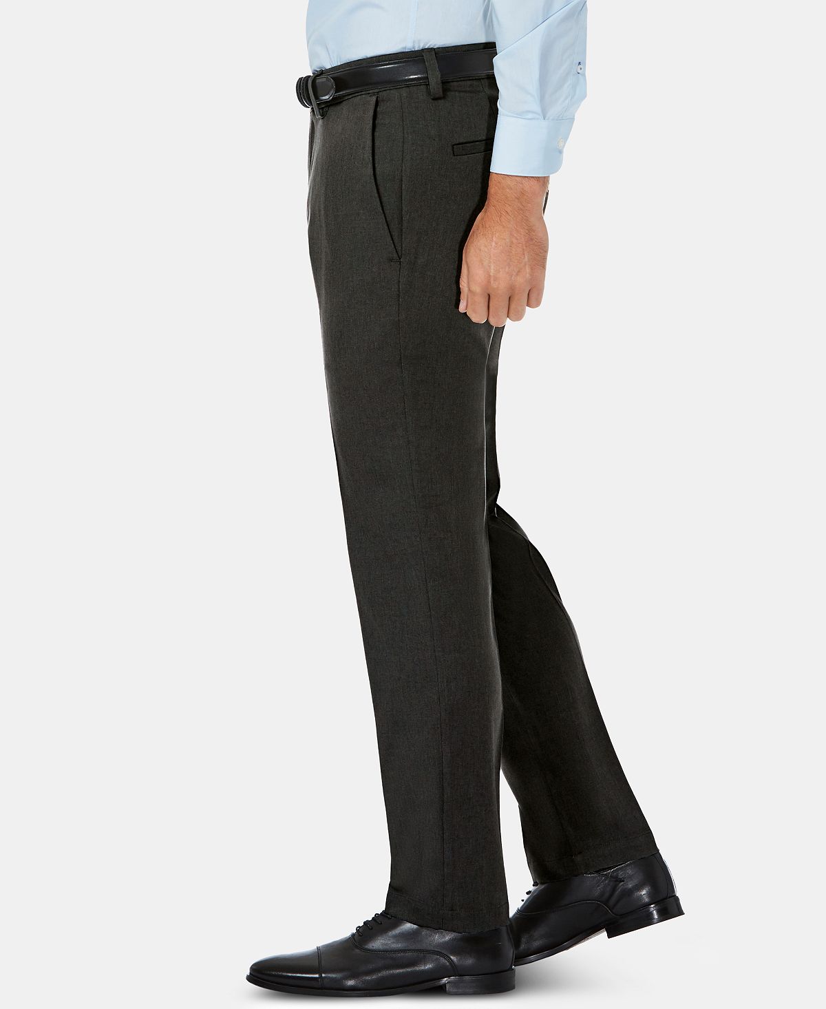Haggar Cool 18 Pro Slim-fit 4-way Stretch Moisture-wicking Non-iron Dress Pants Dark Heather Grey