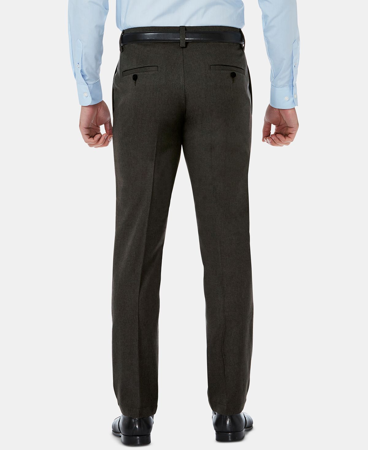 Haggar Cool 18 Pro Slim-fit 4-way Stretch Moisture-wicking Non-iron Dress Pants Dark Heather Grey