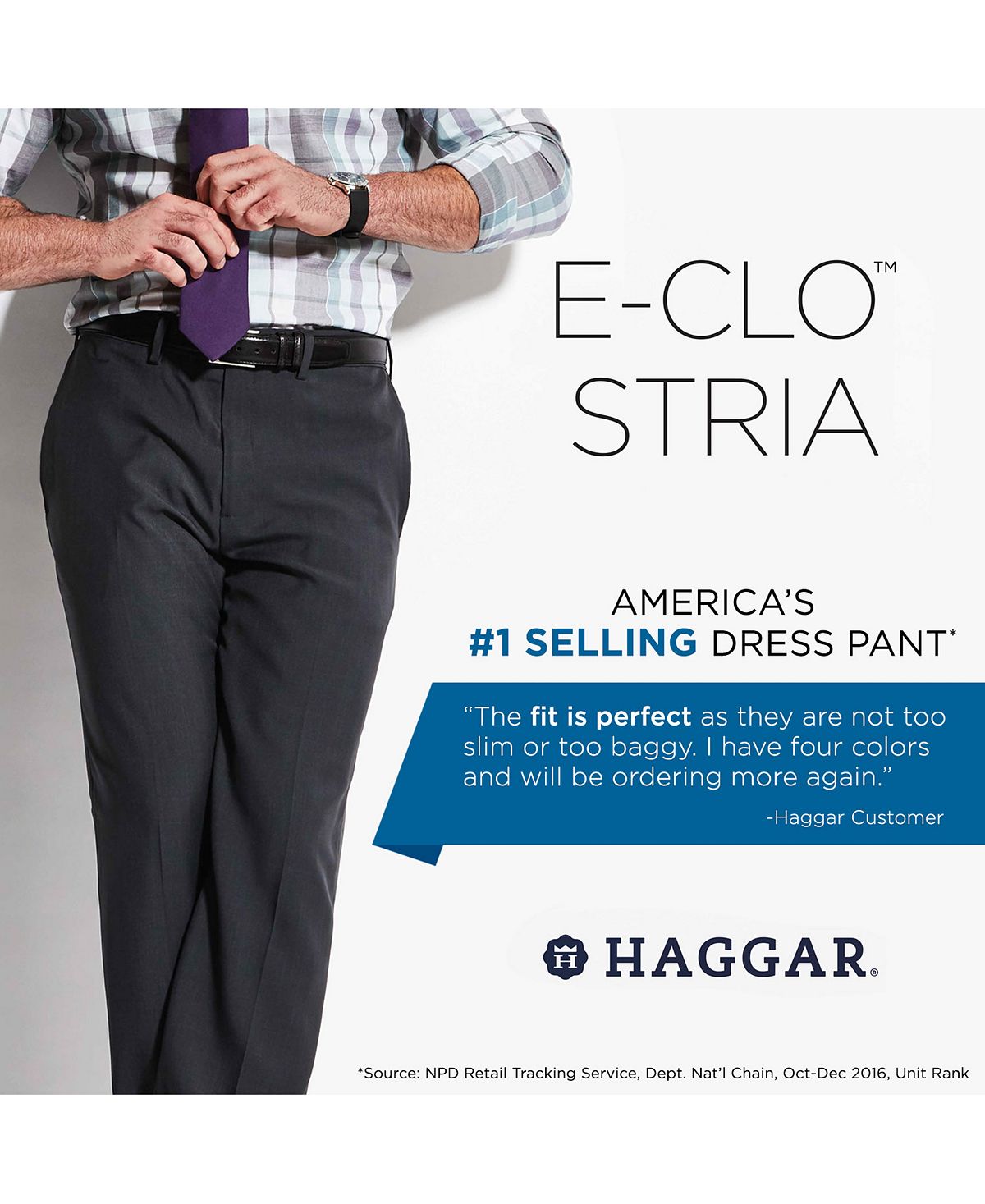Haggar Eclo Stria Classic Fit Flat Front Hidden Expandable Dress Pants Taupe