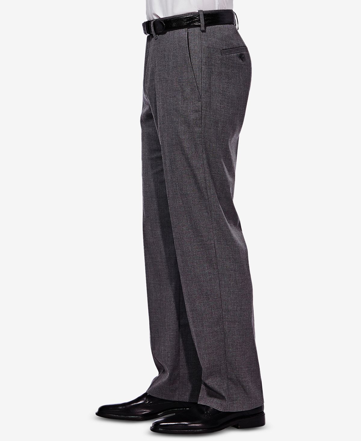 Haggar J.m. Men’s Classic/ Regular Fit Stretch Sharkskin Suit Pants Dark Grey