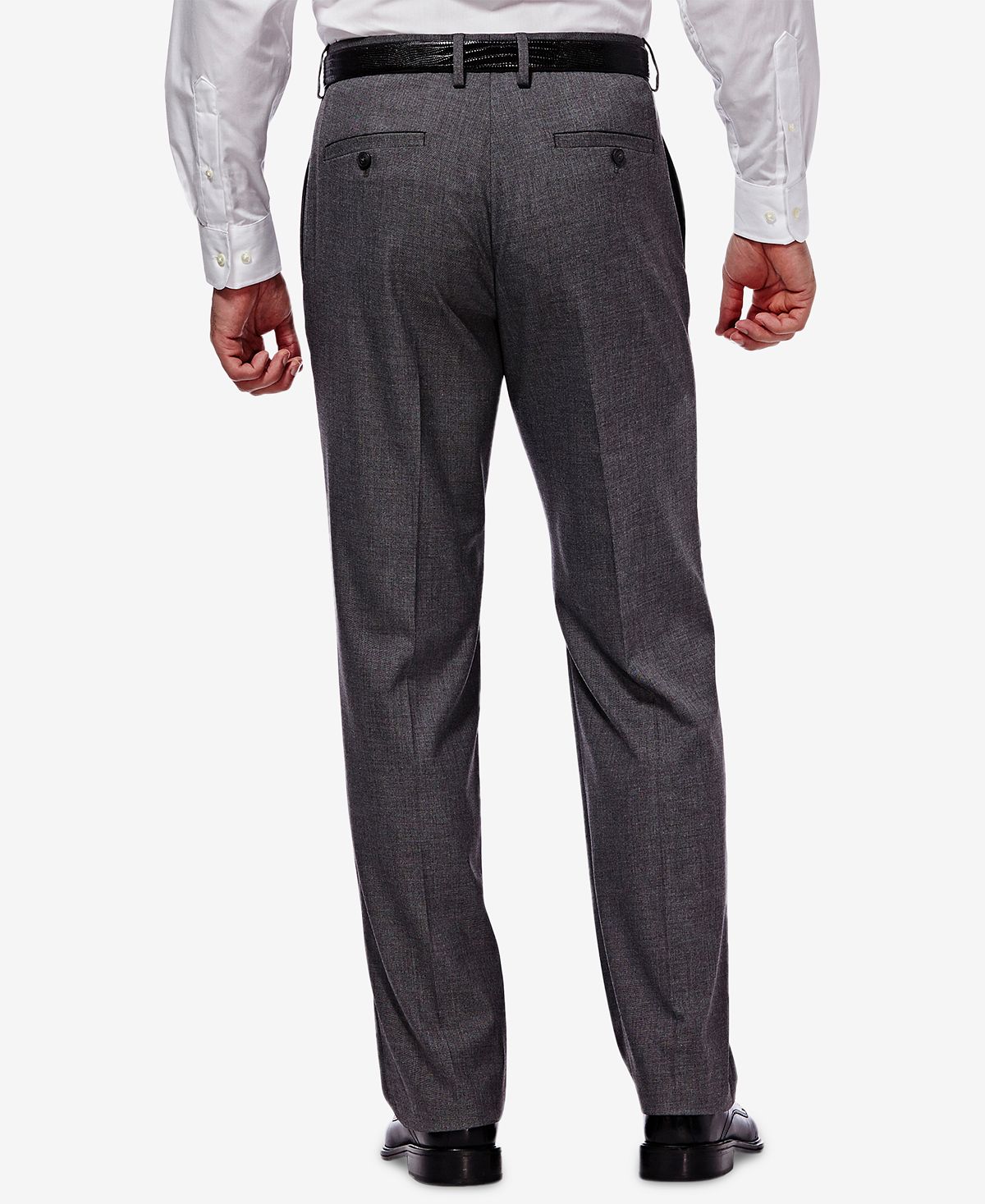 Haggar J.m. Men’s Classic/ Regular Fit Stretch Sharkskin Suit Pants Dark Grey