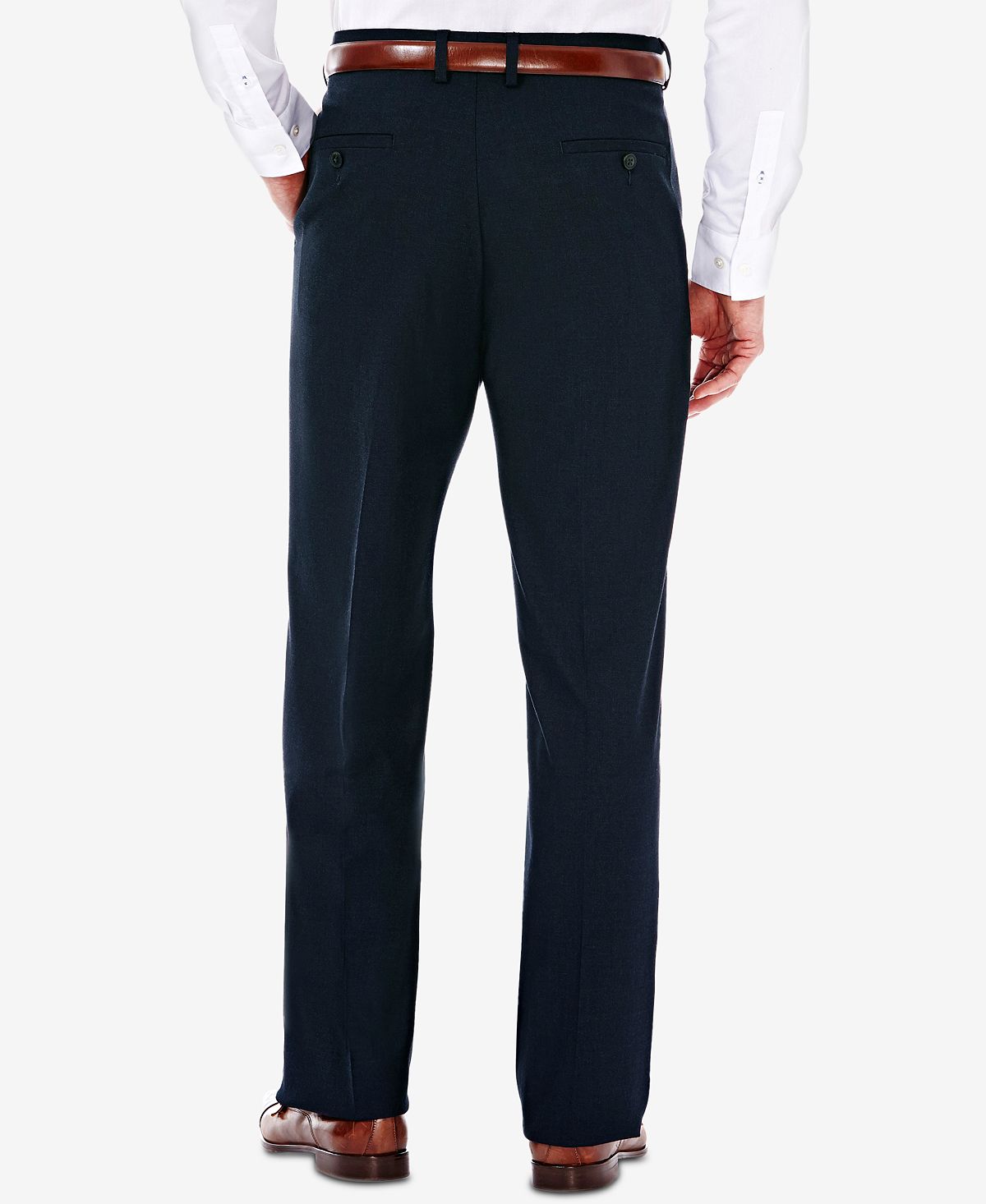 Haggar J.m. Men’s Classic/ Regular Fit Stretch Sharkskin Suit Pants Dark Navy