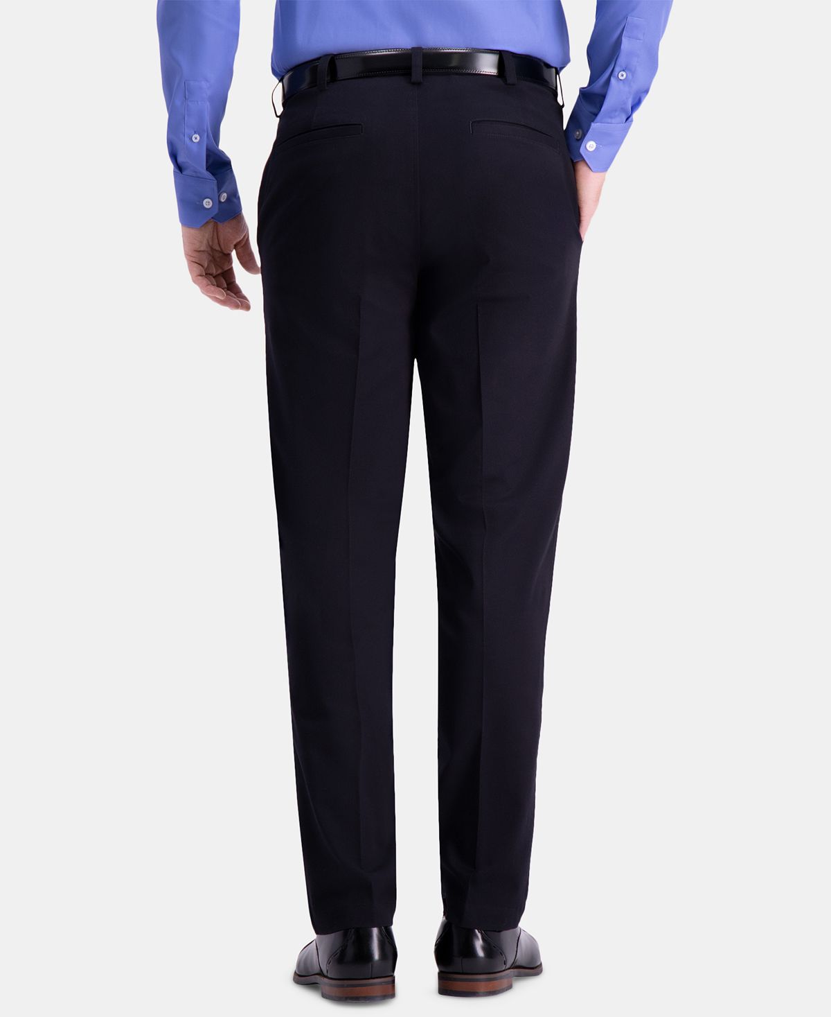 Haggar Premium Comfort Khaki Classic-fit 2-way Stretch Wrinkle Resistant Flat Front Stretch Casual Pants Black