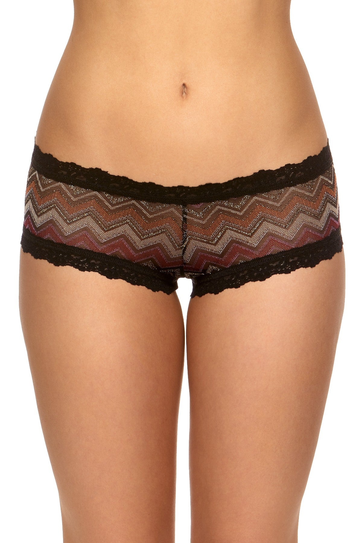 Hanky Panky Black/Multi Ziggy Boyshort