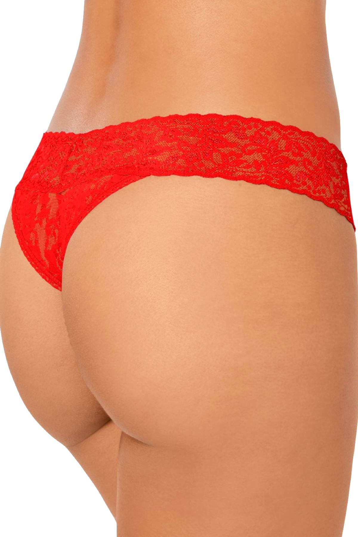 Hanky Panky Fiery Red Signature Lace Original Rise Thong