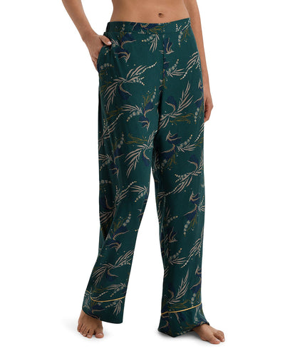 Hanro Celia Pajama Pants Kelp Garden