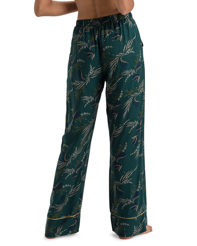 Hanro Celia Pajama Pants Kelp Garden