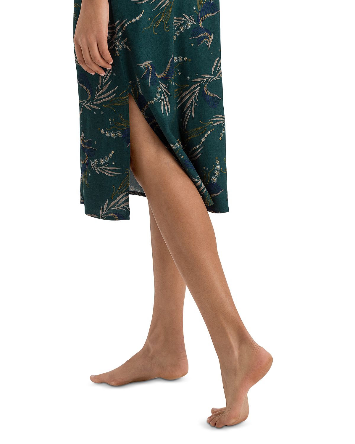 Hanro Celia Spaghetti Strap Gown Kelp Garden
