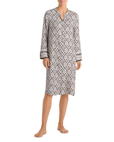 Hanro Favourites Long Sleeve Dress Boho Print