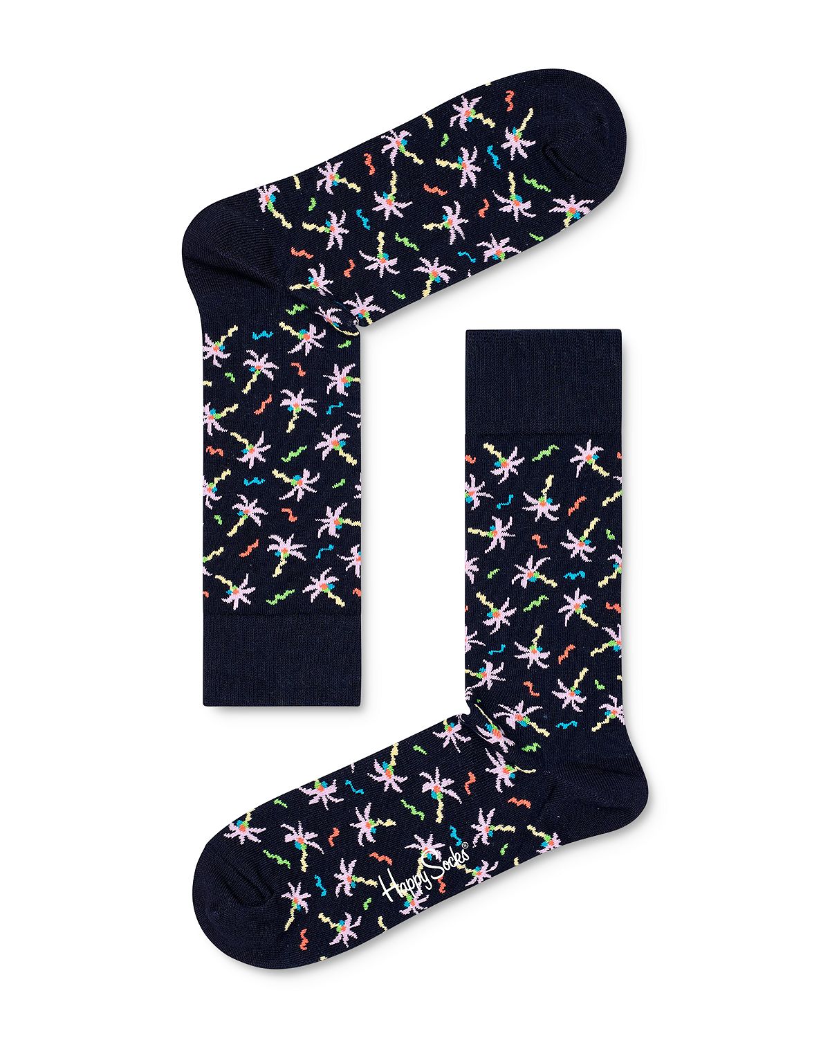 Happy Socks Confetti Palm Socks Navy/Red/White