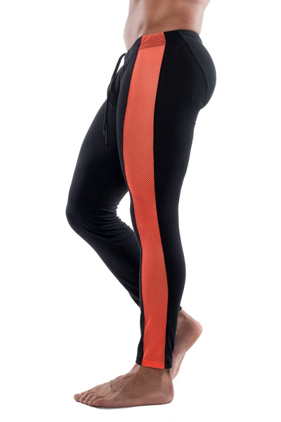 Hard Core Orange/Black XXX Mesh Tights