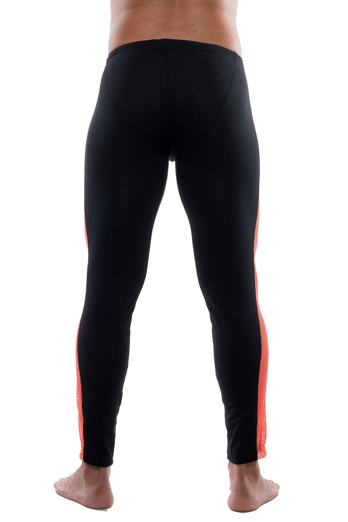Hard Core Orange/Black XXX Mesh Tights