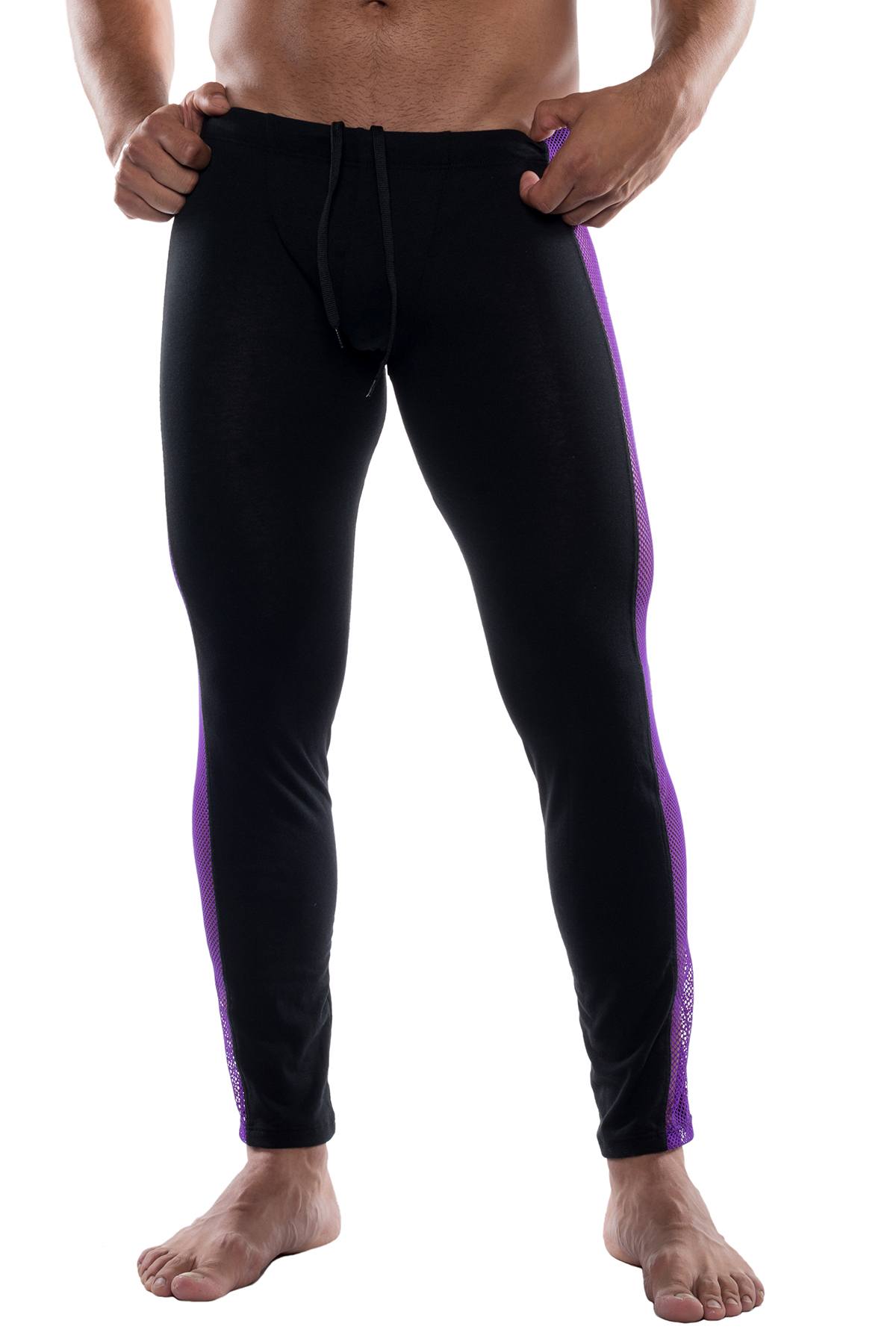 Hard Core Purple/Black XXX Mesh Tights