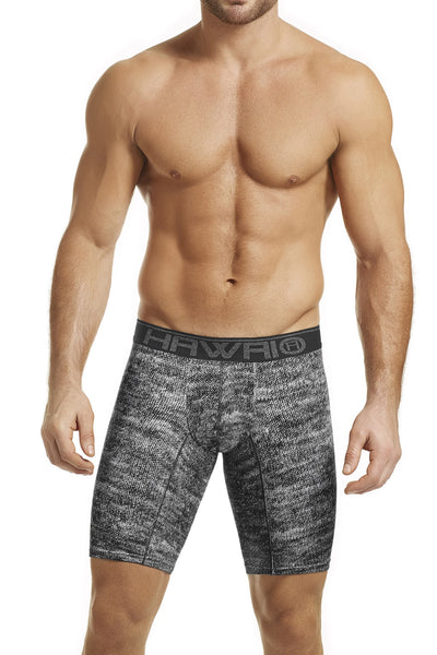 Hawai Black Knit-Print Boxer Brief