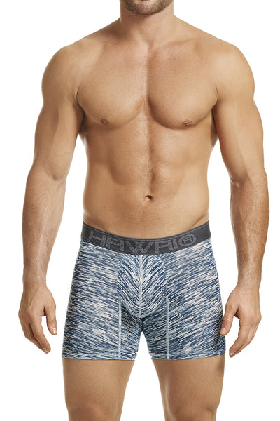 Hawai Blue Heathered-Print Boxer Brief