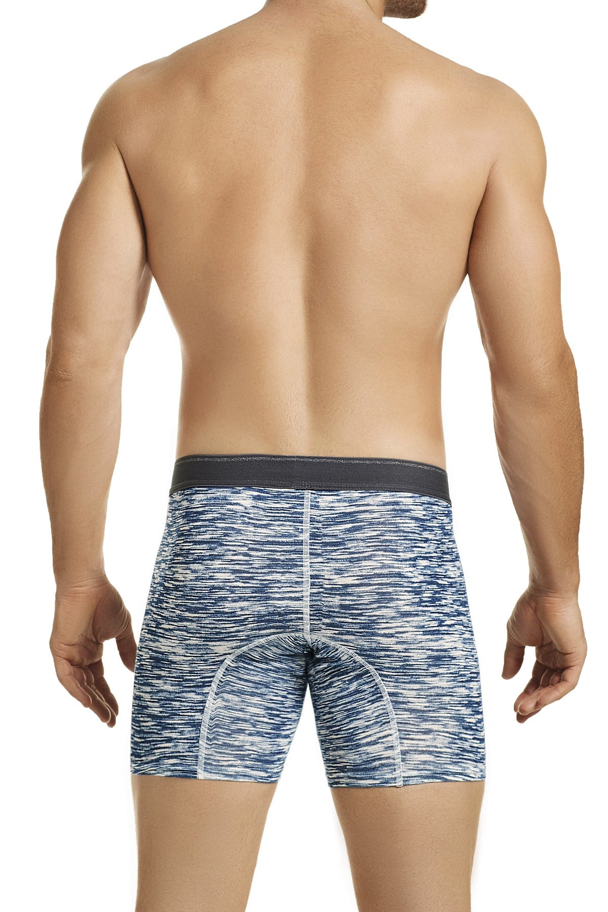 Hawai Blue Heathered-Print Boxer Brief