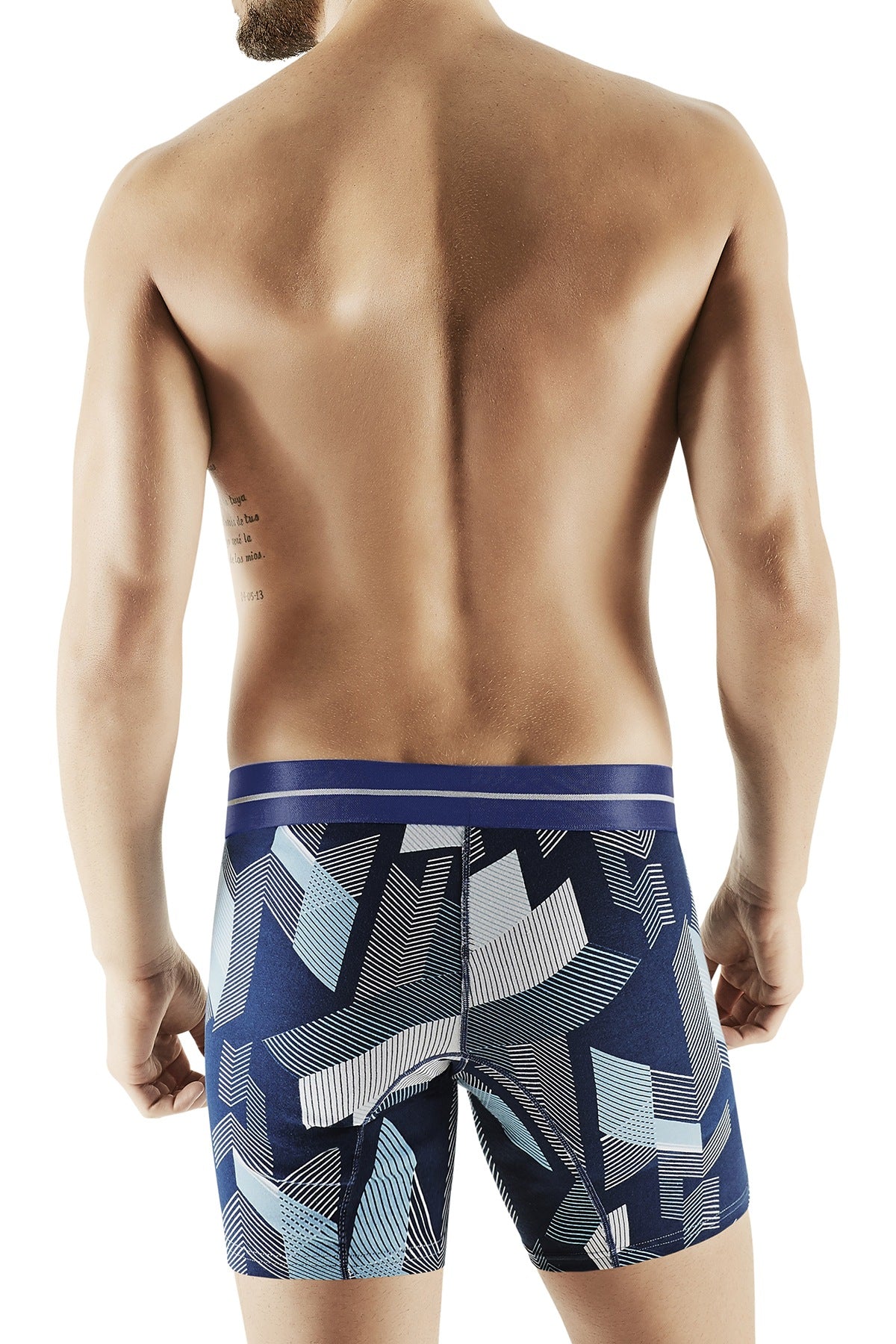 Hawai Blue Psychedelic Geo-Print Boxer Brief