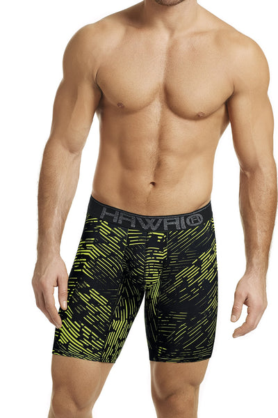 Hawai Green Claw-Scratch Printed Boxer Brief