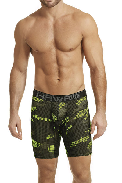 Hawai Green Digital Camo Print Boxer Brief