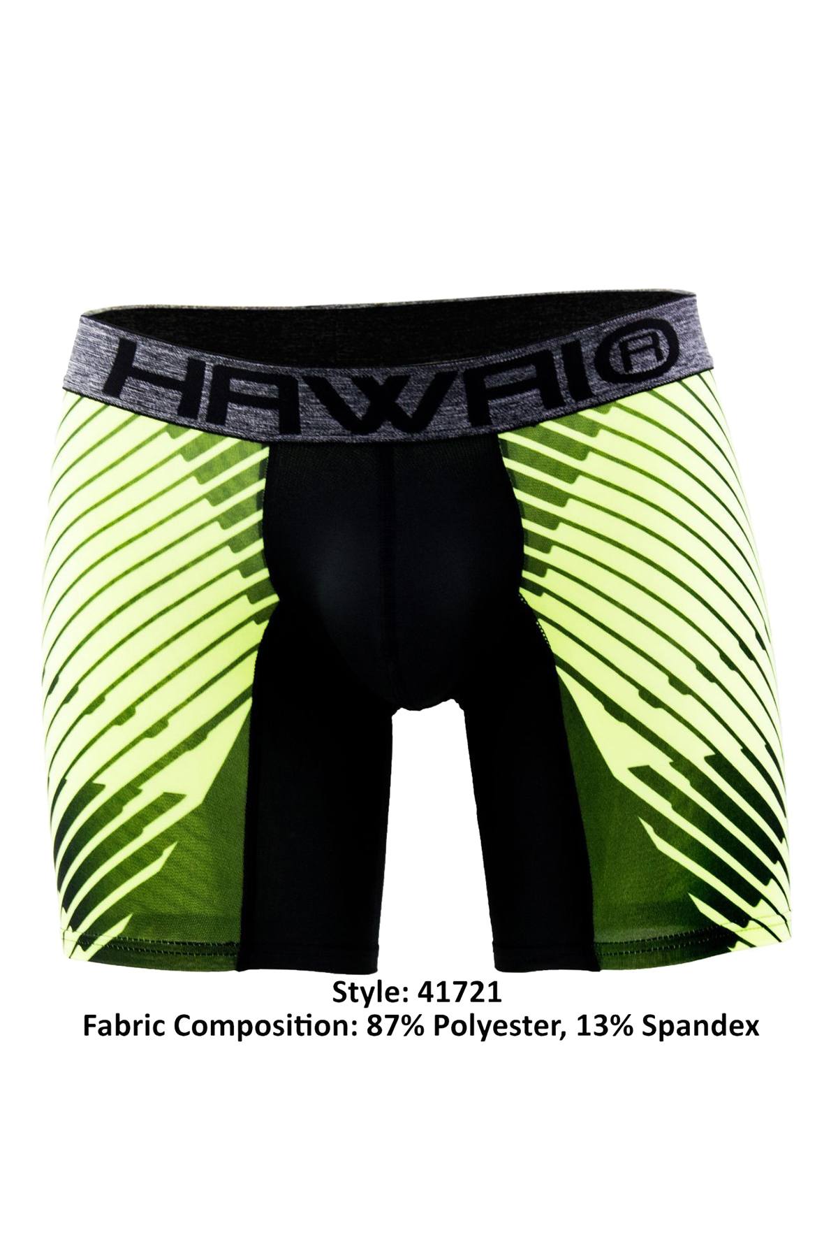 Hawai Green Sporty Stripe Boxer Brief