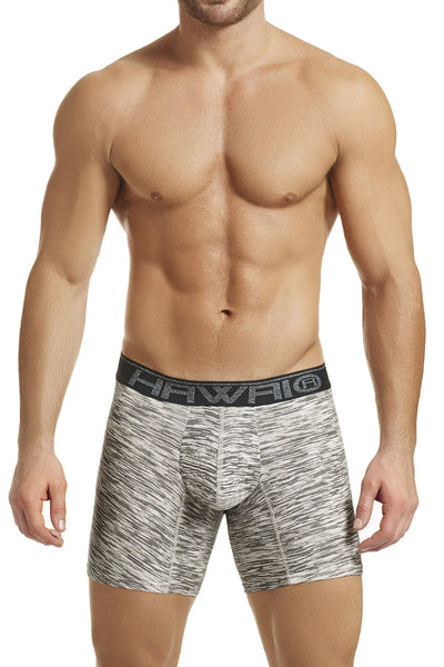 Hawai Grey Heathered-Print Boxer Brief