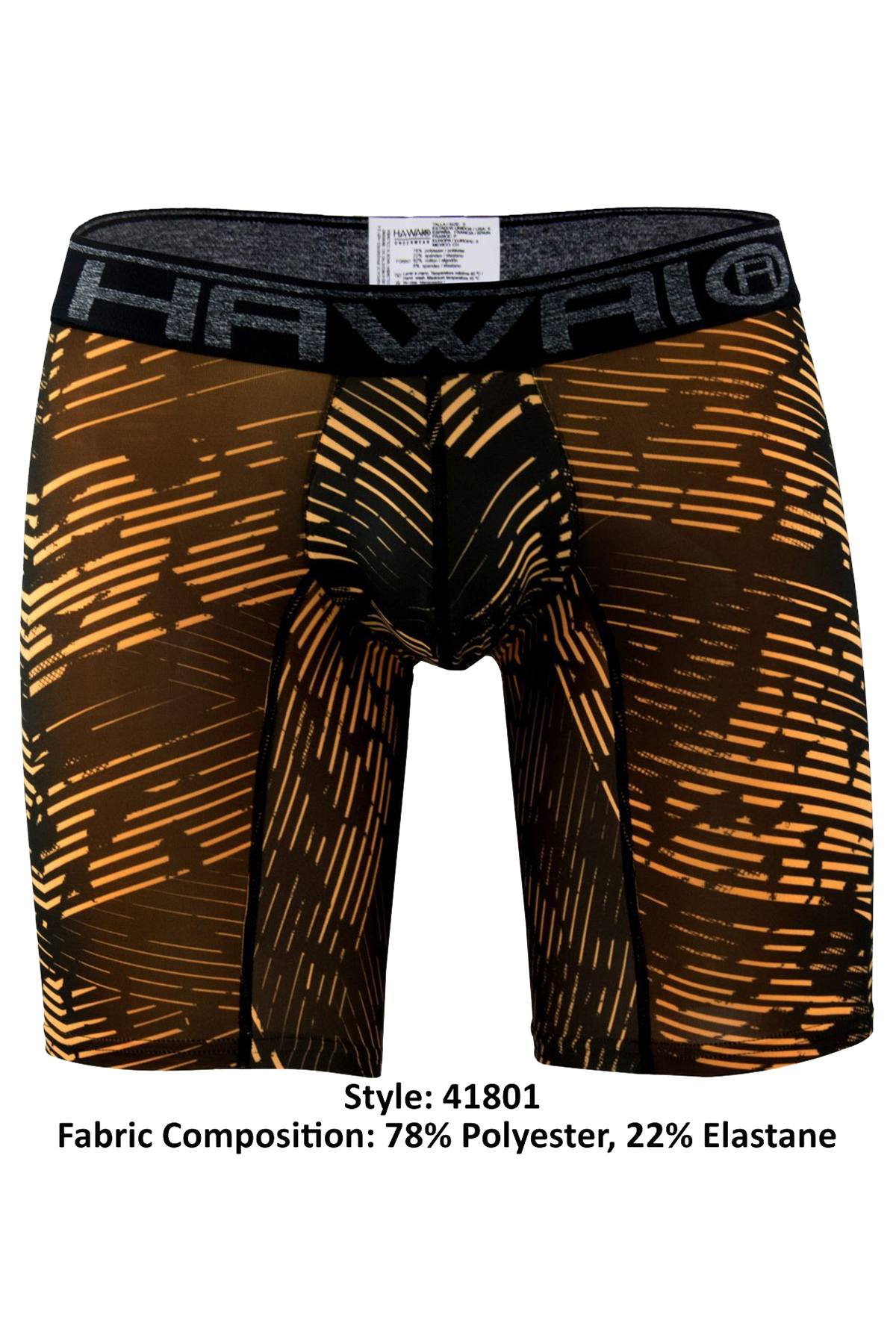 Hawai Orange Claw-Scratch Printed Boxer Brief