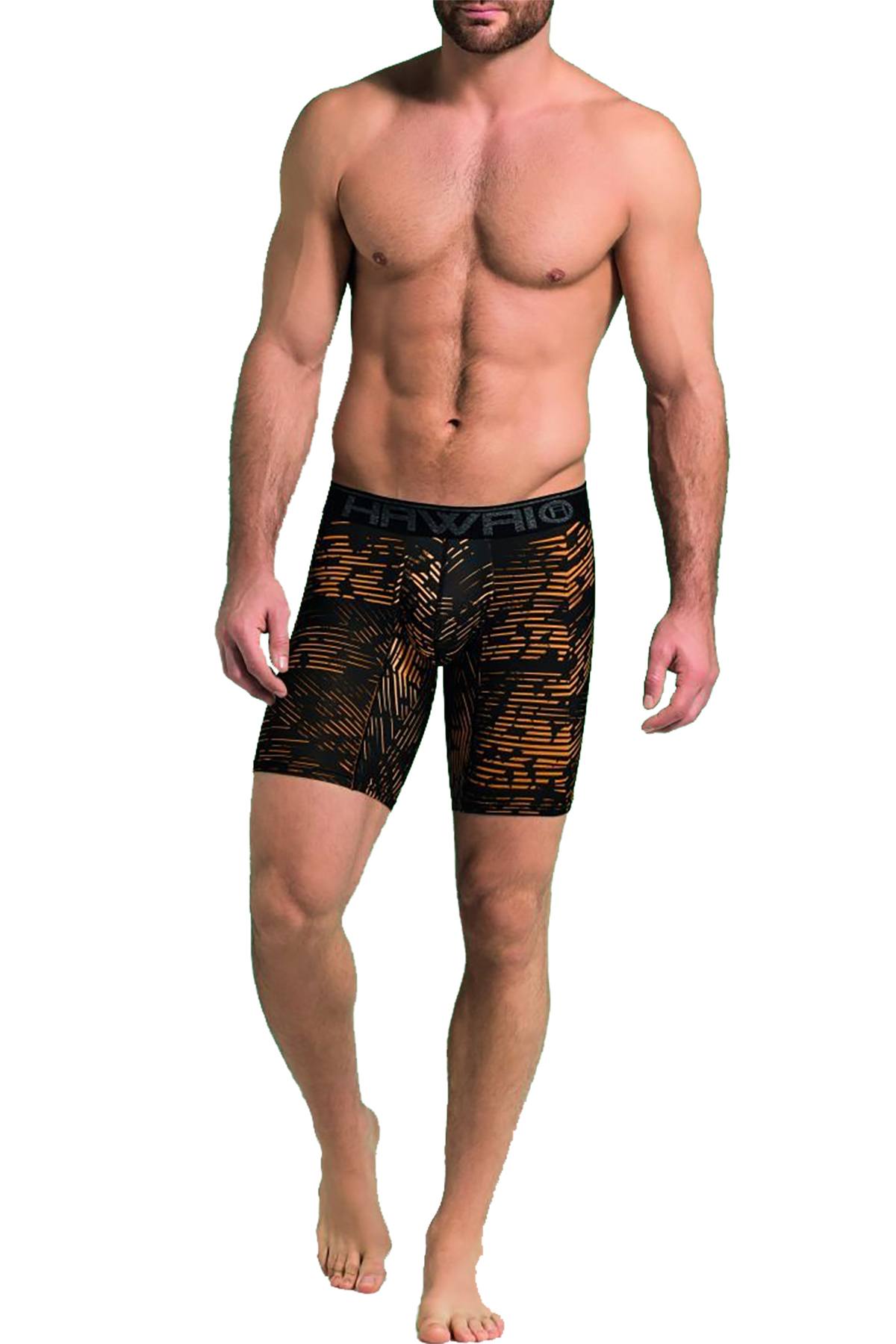 Hawai Orange Claw-Scratch Printed Boxer Brief