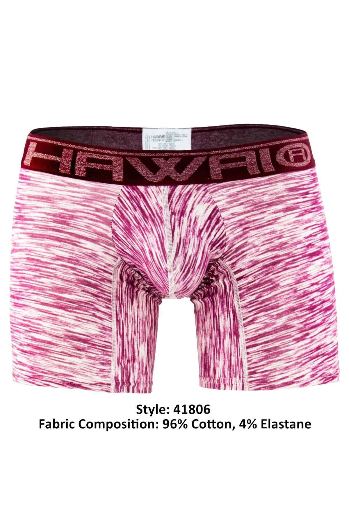 Hawai Red Heathered-Print Boxer Brief