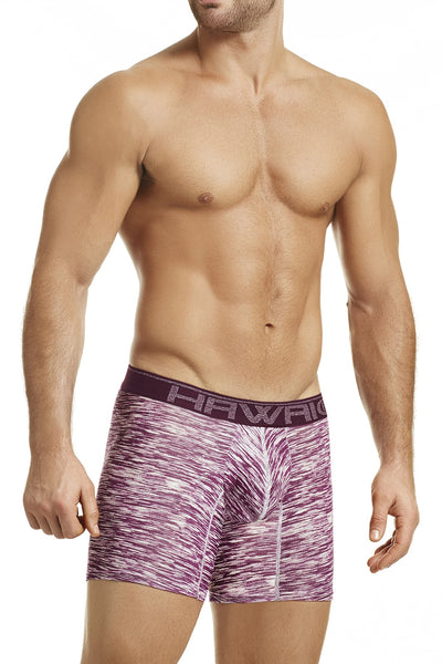 Hawai Red Heathered-Print Boxer Brief