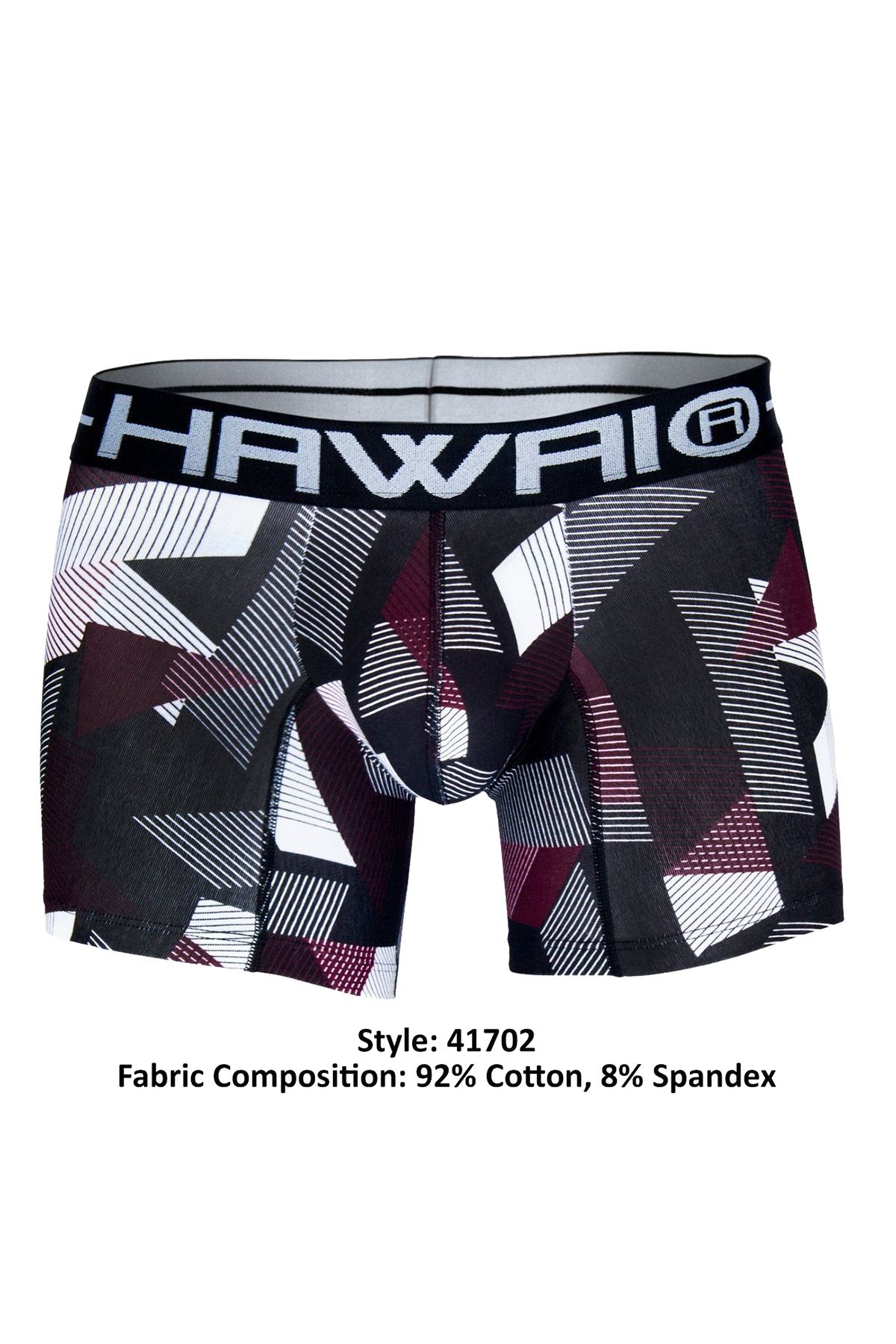 Hawai Red Psychedelic Geo-Print Boxer Brief