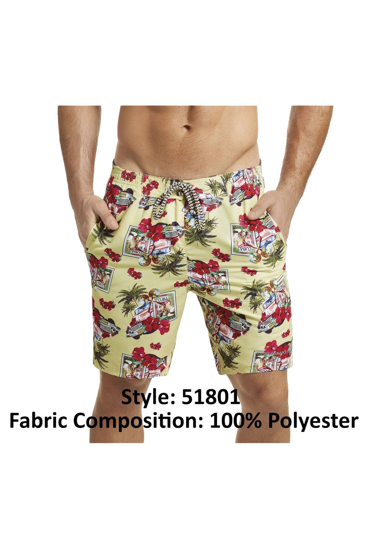 Hawai Yellow Vintage Cuba Boardshort