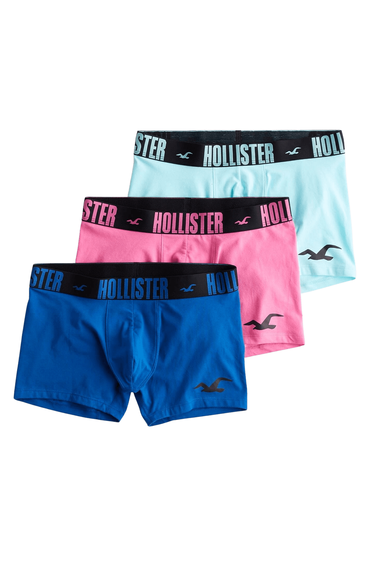 Hollister Boxer Briefs 3-Pack Pink-Blue-Turq – CheapUndies