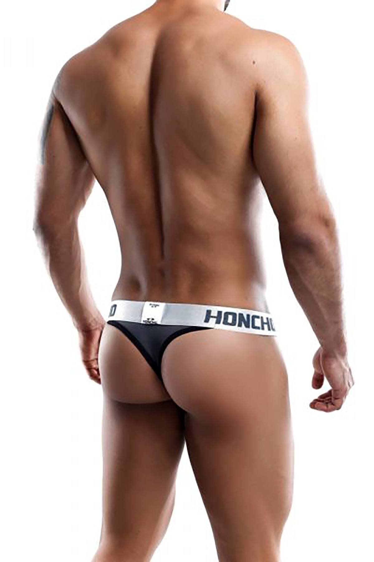 Honcho Grey/Black Contrast-Trim Thong
