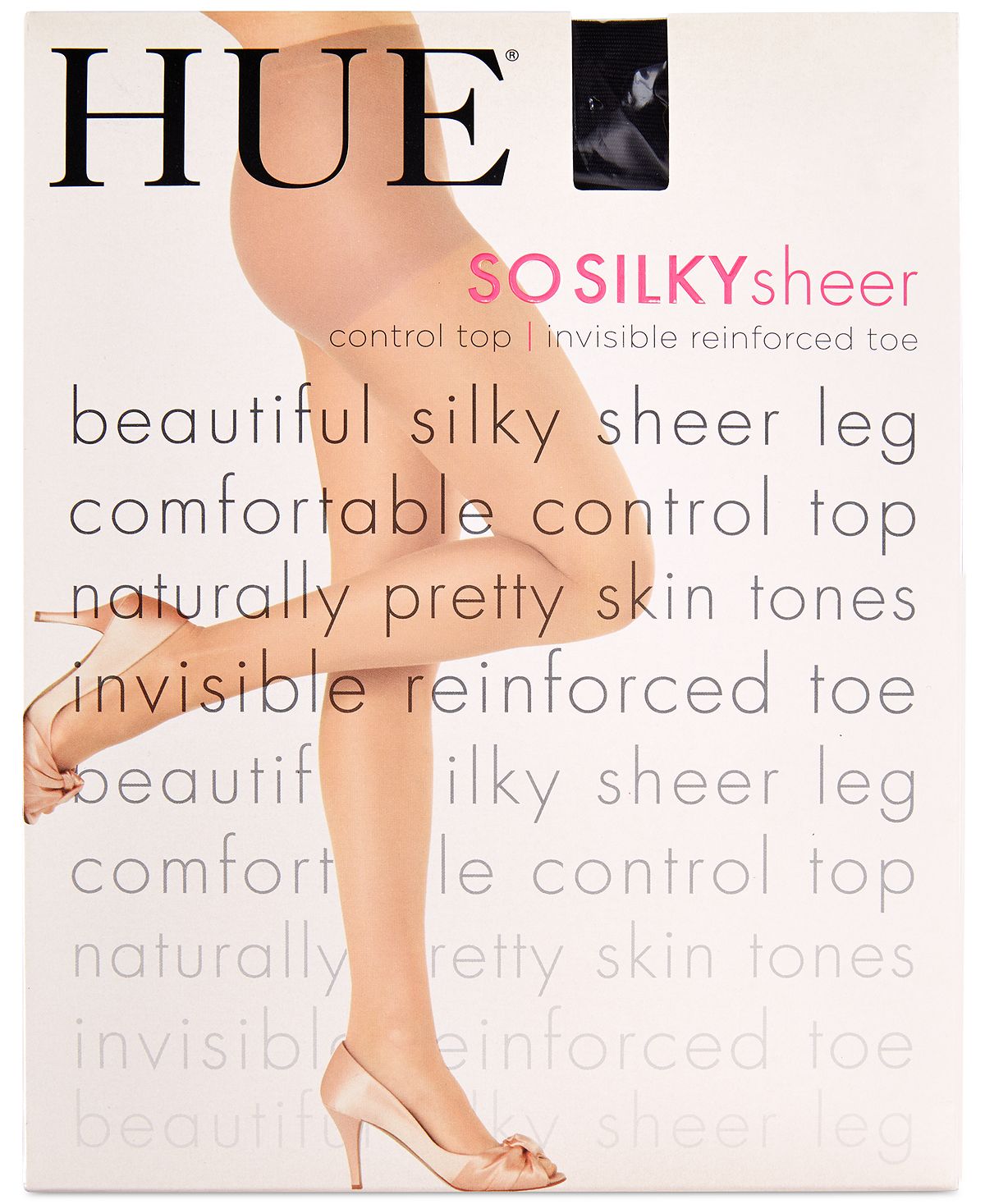 Hue wo Control Top Silky Sheer Tights Hosiery Natural (Nude 5)