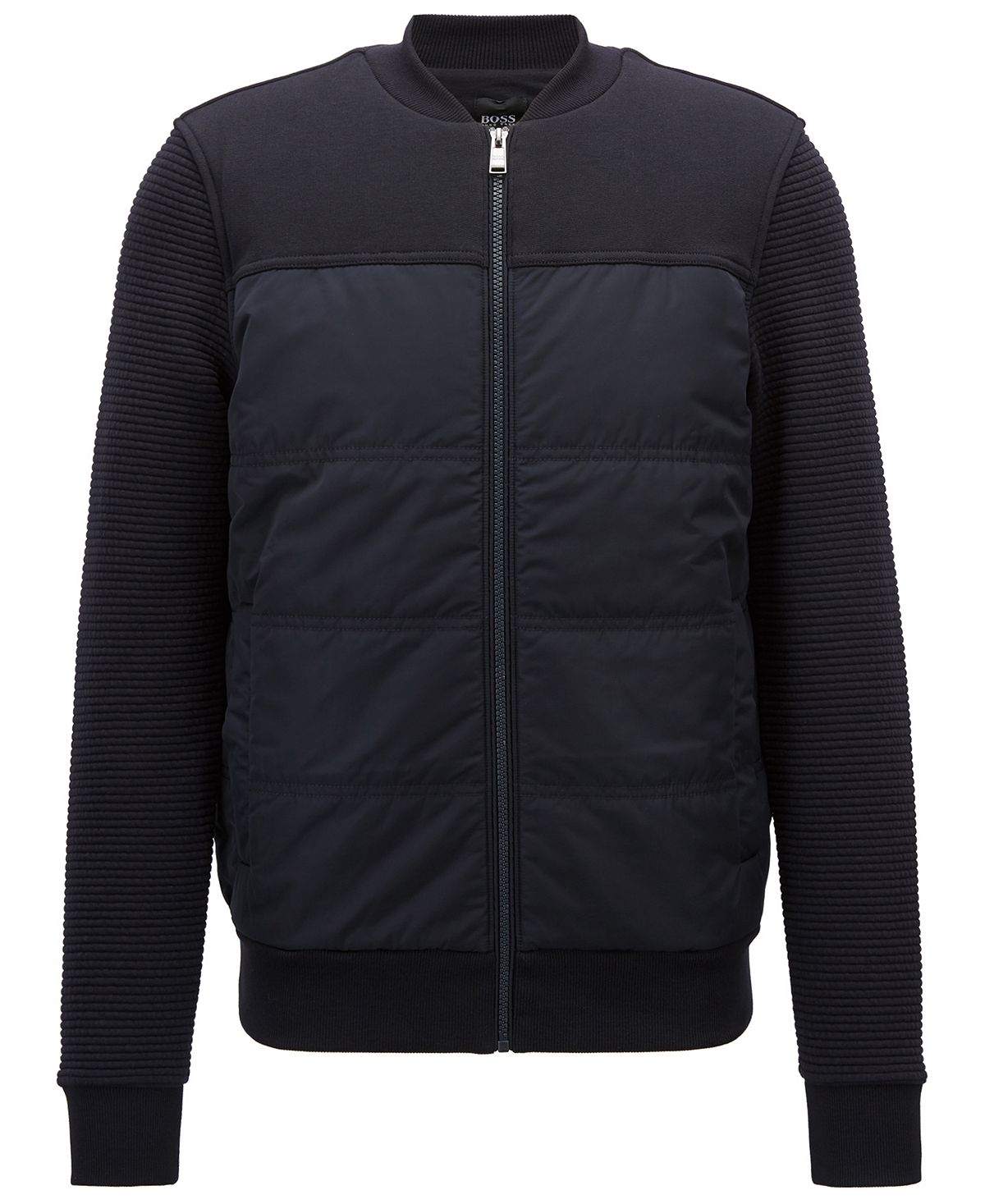 Hugo Boss Boss Padded Bomber Sweatshirt Open Blue