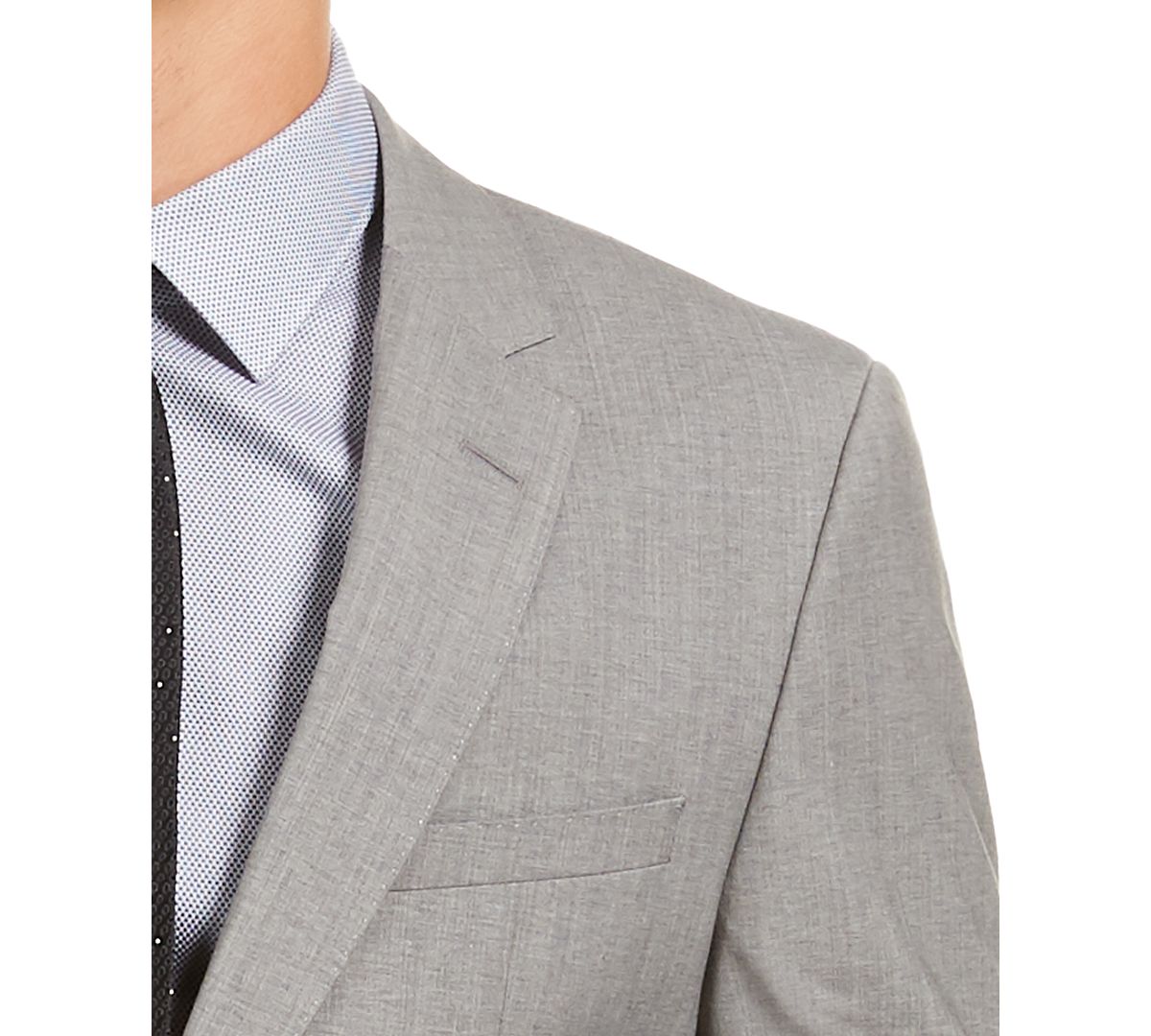 Hugo Modern-fit Stretch Suit Separate Jackets Light Grey Sharkskin