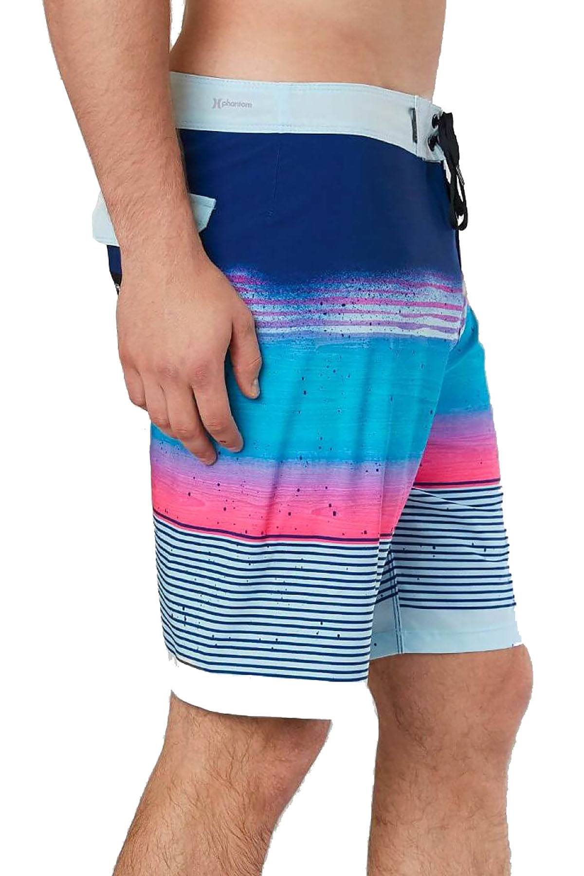 Hurley Phantom Overspray Stretch Boardshort in Gym Blue