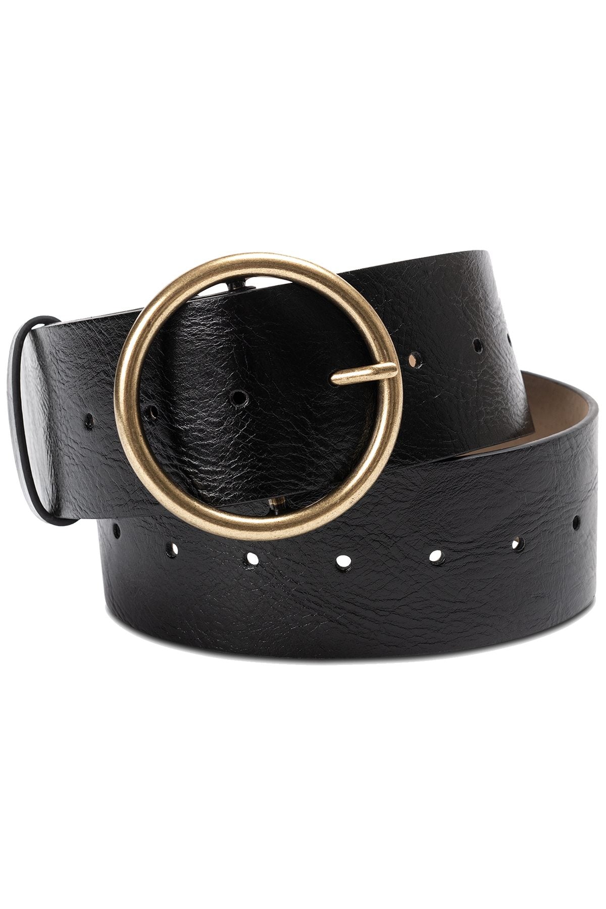 INC International Concepts Black Classic Panel Belt