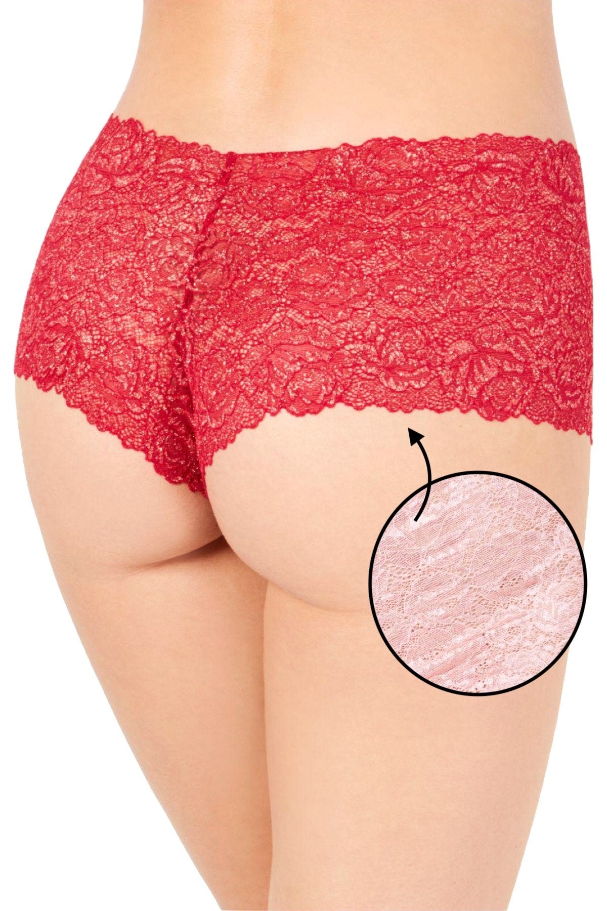 INC International Concepts Lace Boyshort in Rose