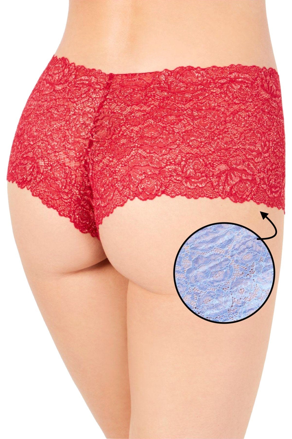 INC International Concepts Lace Boyshort in Yacht Blue