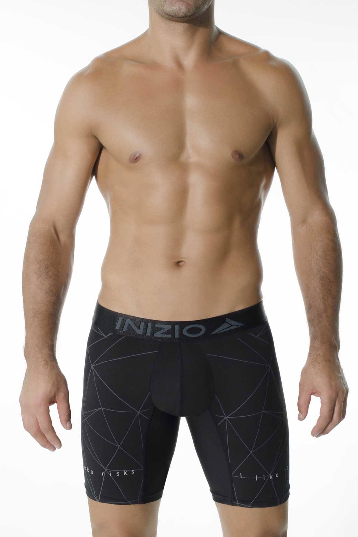 INIZIO Black Kendrik Microfiber Boxer Brief