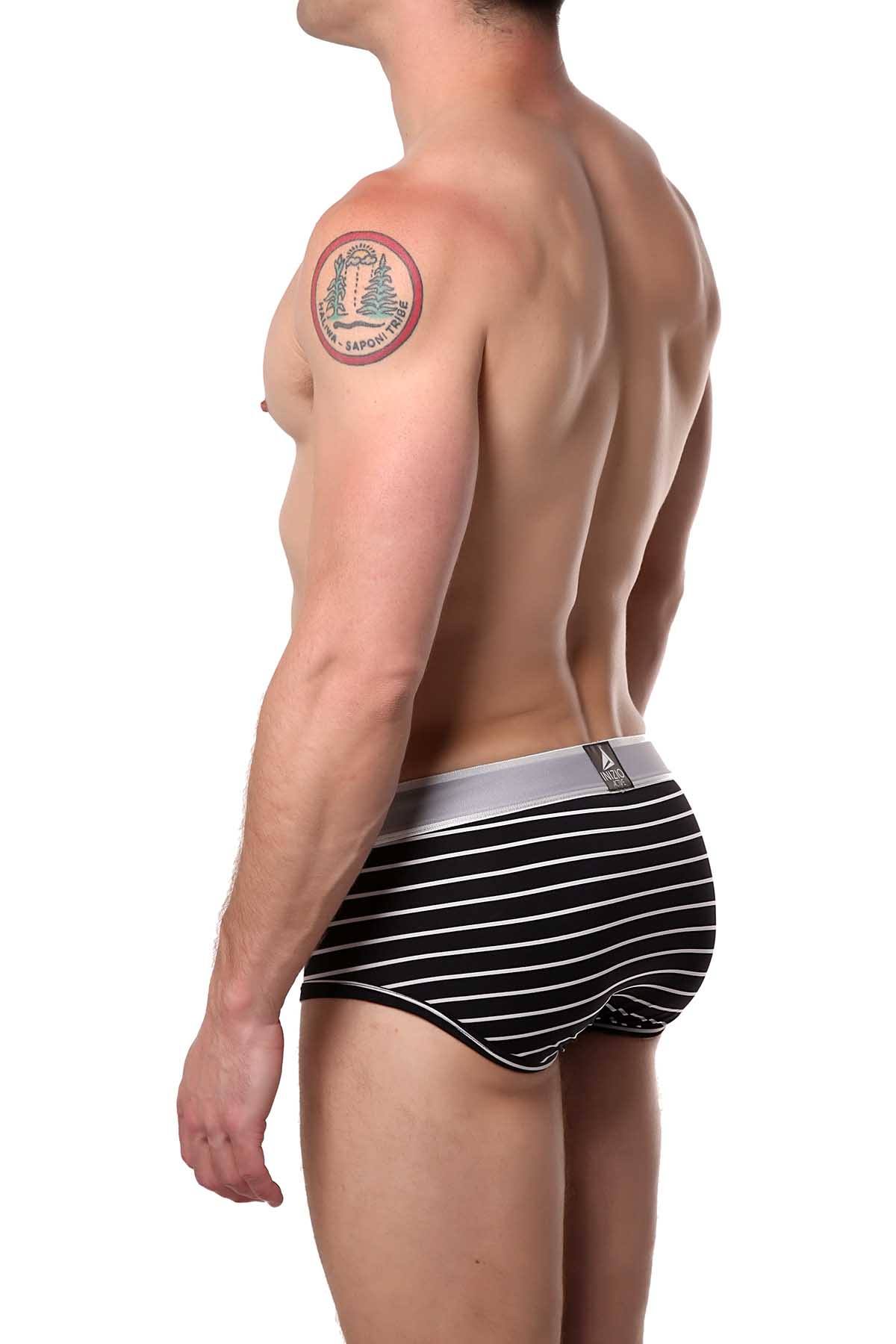 INIZIO Black Special Microfiber Brief