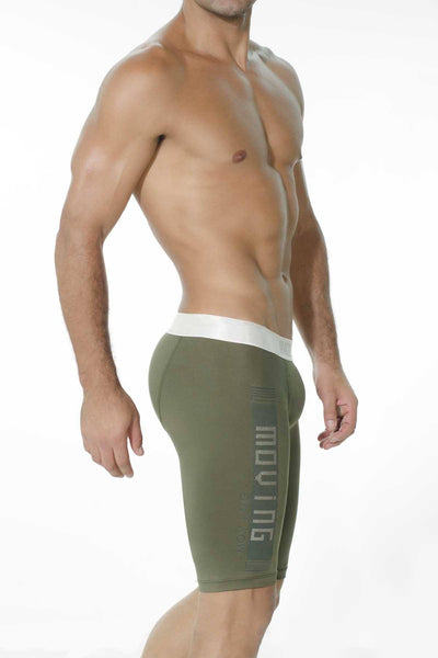 INIZIO Green Athletic Movi Microfiber Boxer Brief