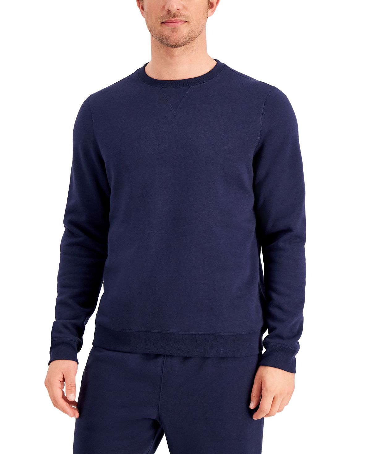 Id Ideology Fleece Pullover Crewneck Sweatshirt Navy Blazer