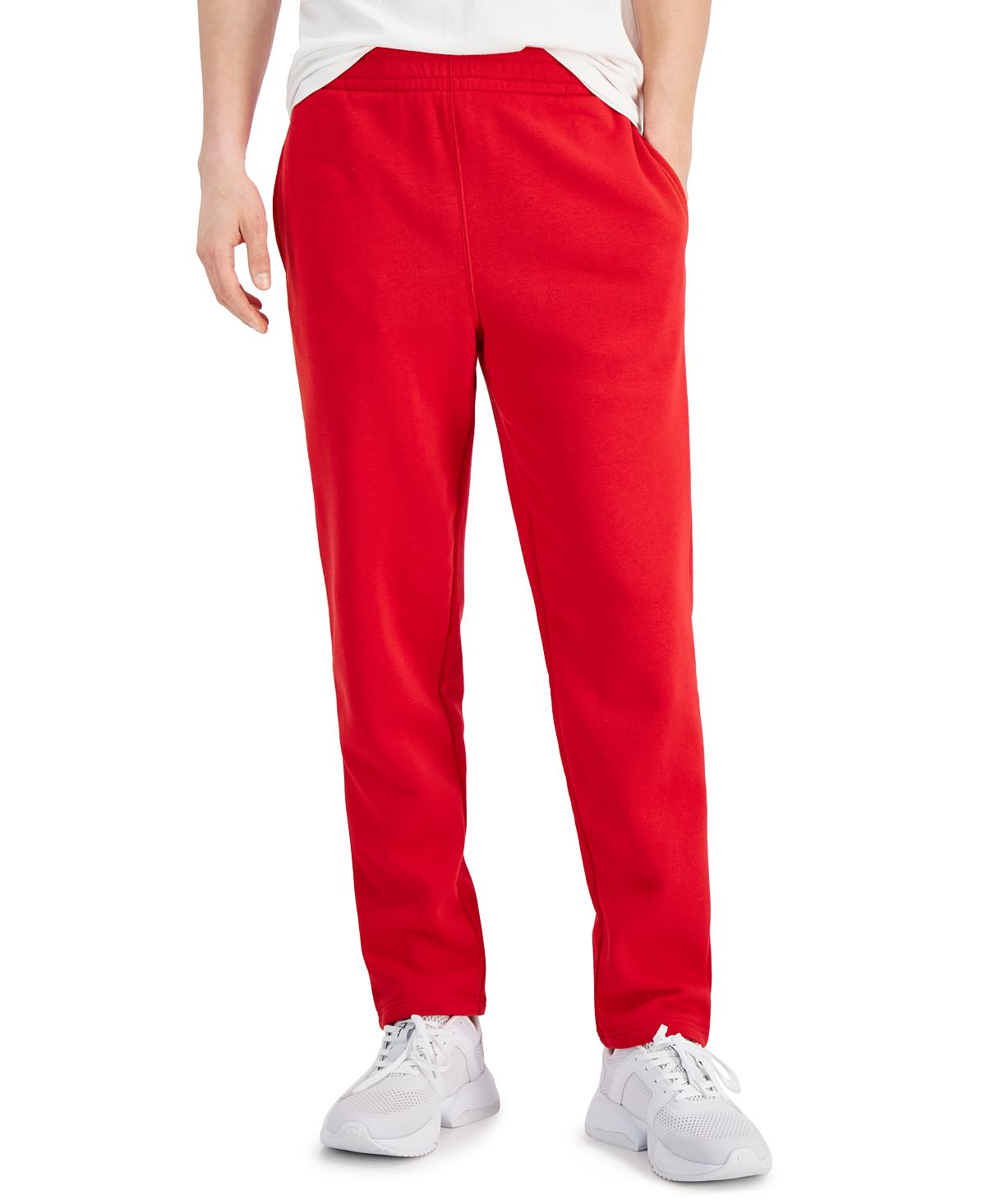 Id Ideology Solid Fleece Pants Licorice Red