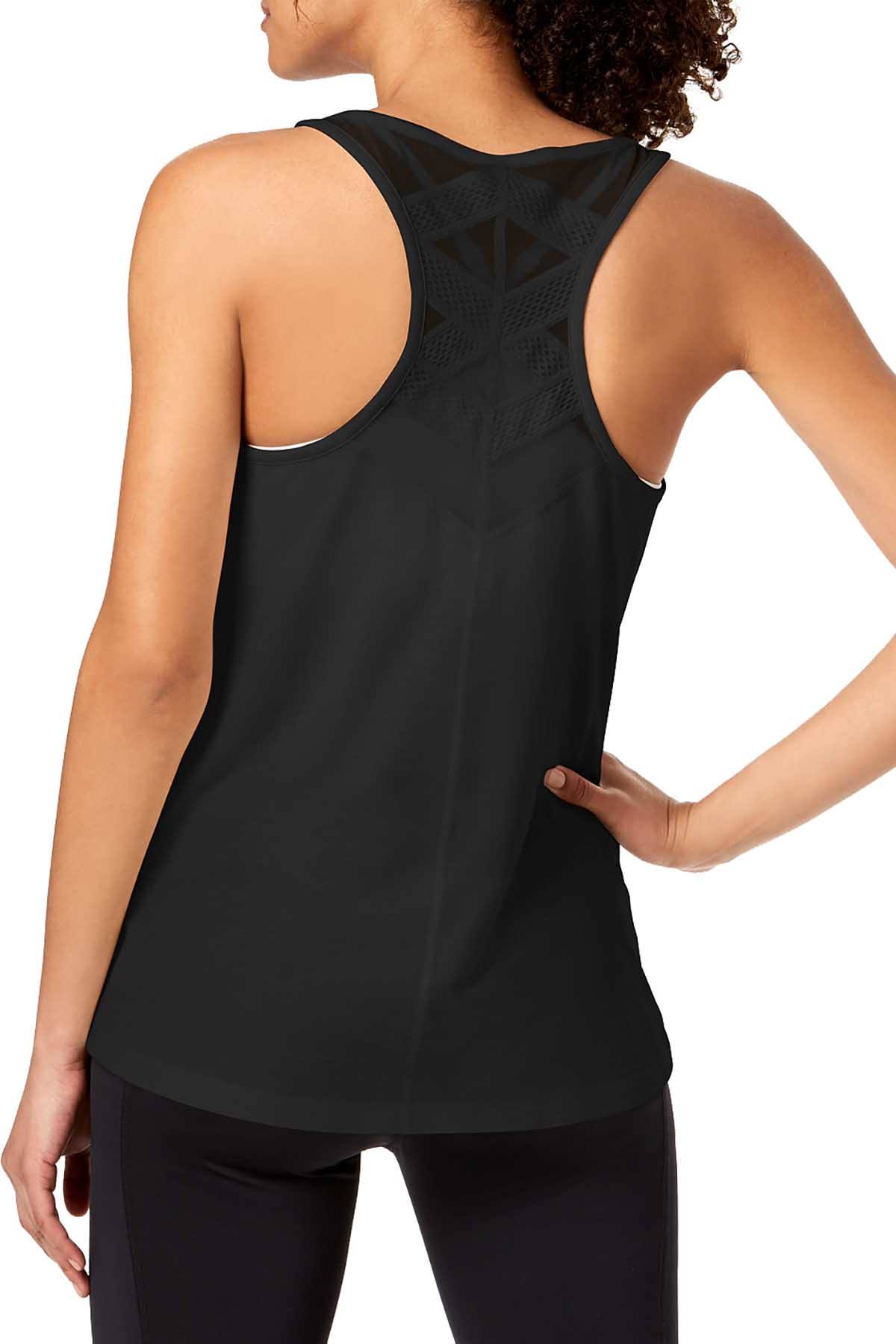 Ideology Black Noir Mesh Racerback Tank Top